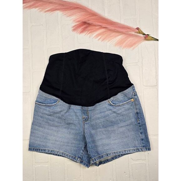 Isabel Maternity Crossover Panel Shorts Size 4 - Picture 1 of 3